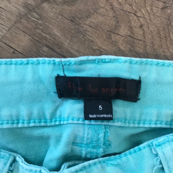 Used Fire Los Angeles Teal Blue Skinny Pants - Picture 2 of 4